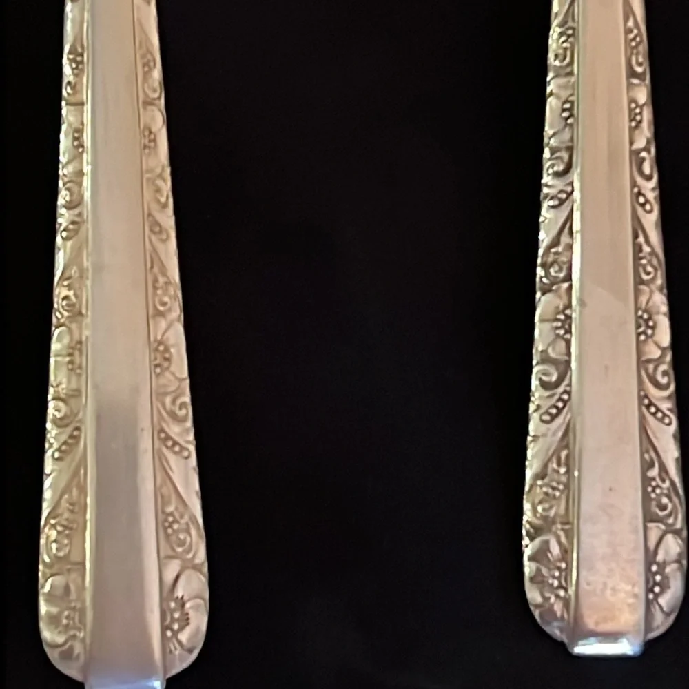 2 Towle Sterling Silver round spoons Candlelight pat 1934